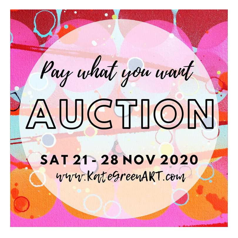 Abstract art auction by Kate Green