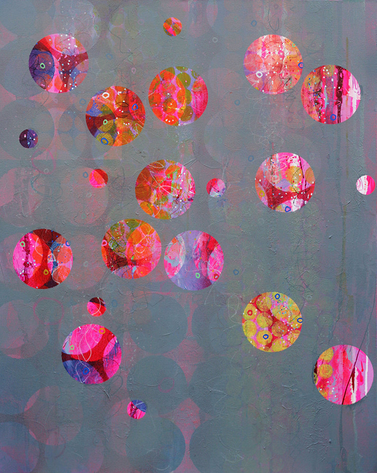 Colourful abstract painting by Kate Green