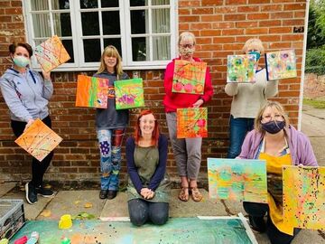 Colourful Abstract Art Class by Kate Green