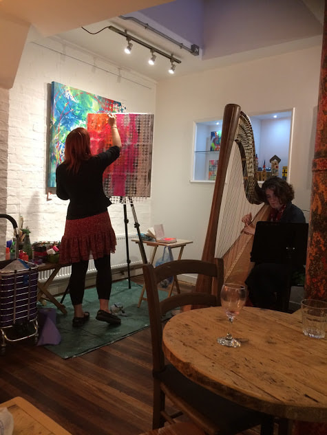 painting live at my private view