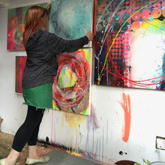 Colourful paintings for sale by Kate Green