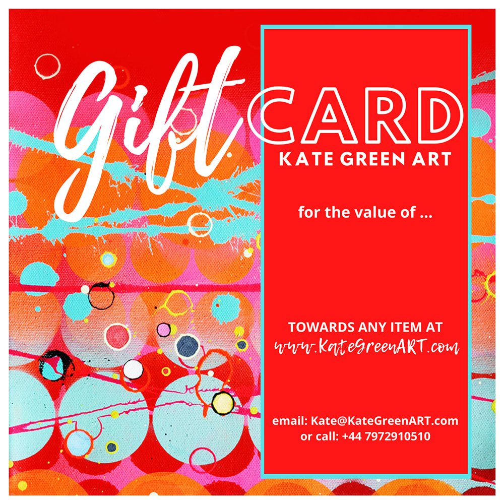 Gift Card for colourful abstract art by Kate Green